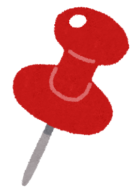 画鋲のイラスト（文房具）